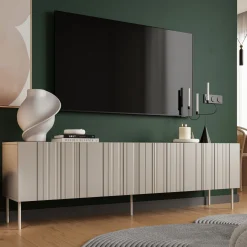 Mobile TV beige 200x42x60h cm 4 ante - Sospiro
