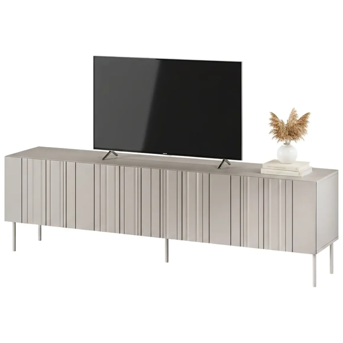 Mobile TV beige 200x42x60h cm 4 ante - Sospiro
