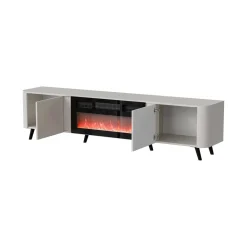 Mobili Porta Tv > Dmora Mobile TV beige 190x40x58h cm 2 ante - Vicino Beige Cashmere