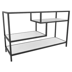 Mobile TV bianco e nero 120x39x75h cm in legno - Ivette
