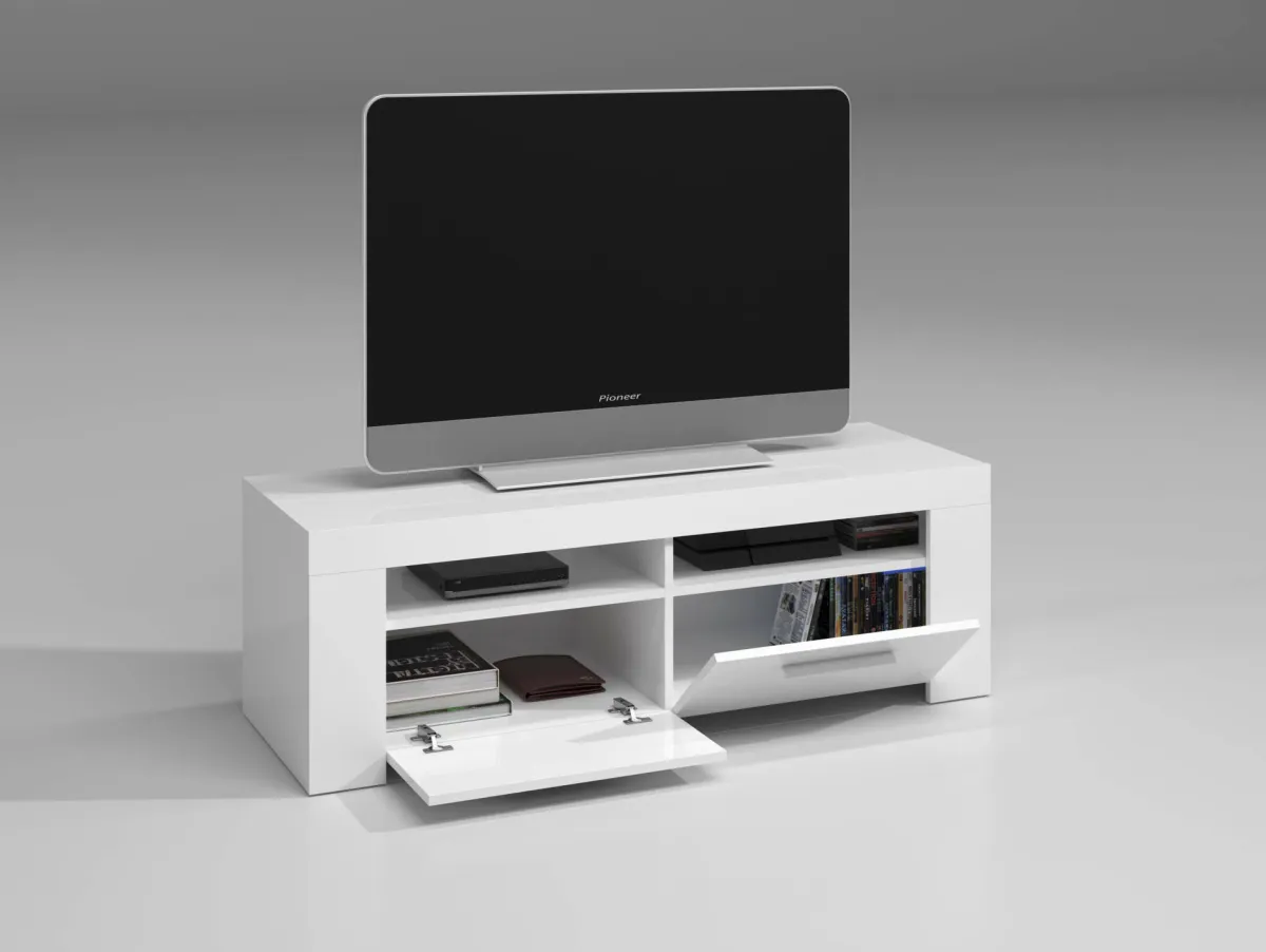 Salotto > Dmora Mobile TV 120x42x40h cm 2 ante - Sparaxis Bianco Lucido