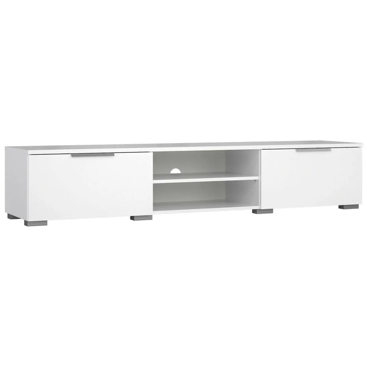 Mobili Porta Tv > Dmora Mobile TV 172x39x33h cm in legno - Ammiro Bianco Lucido