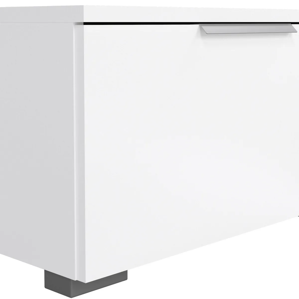 Mobili Porta Tv > Dmora Mobile TV 172x39x33h cm in legno - Ammiro Bianco Lucido