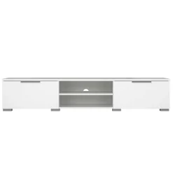 Mobili Porta Tv > Dmora Mobile TV 172x39x33h cm in legno - Ammiro Bianco Lucido
