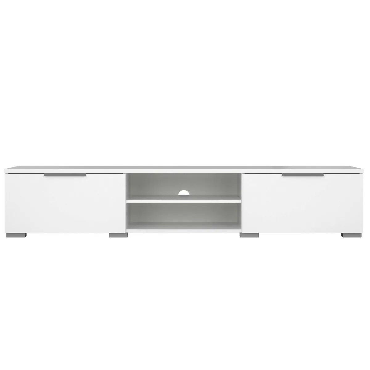 Mobili Porta Tv > Dmora Mobile TV 172x39x33h cm in legno - Ammiro Bianco Lucido
