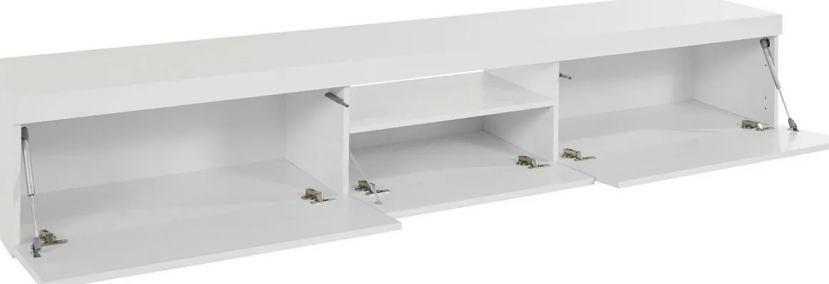 Mobile TV bianco 220x40x35h cm 3 ante - Annett