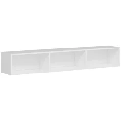 Mobili Porta Tv > Dmora Mobile TV 180x32x30h cm 3 ante - Barzago Bianco