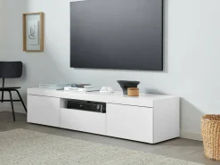 Salotto > Dmora Mobile TV 160x40x35h cm 3 ante - Edoarda Bianco
