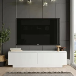 Mobile TV bianco 140x35x38h cm 2 ante - Kenneth