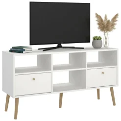 Mobile TV bianco 117x39x60h cm in legno - Conte
