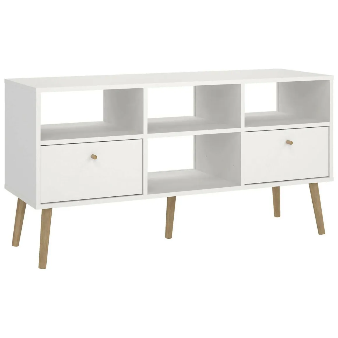 Mobile TV bianco 117x39x60h cm in legno - Conte