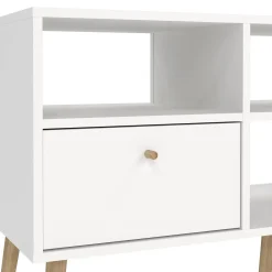 Mobile TV bianco 117x39x60h cm in legno - Conte