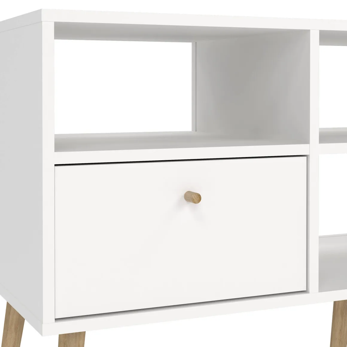 Mobile TV bianco 117x39x60h cm in legno - Conte