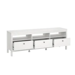 Mobili Porta Tv > Dmora Mobile TV 151x38x54h cm in legno - Astana Bianco