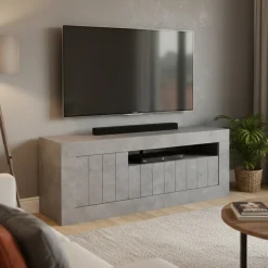 Mobile TV cemento 138x42x56h cm 3 ante - Iole