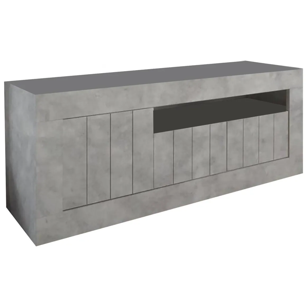 Mobile TV cemento 138x42x56h cm 3 ante - Iole