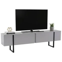 Mobile TV grigio e nero 180x29x50h cm 2 ante - Lilith