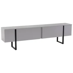 Mobile TV grigio e nero 180x29x50h cm 2 ante - Lilith
