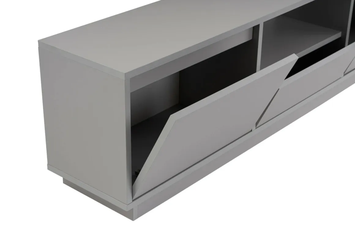 Mobile TV grigio 160x29x42h cm 3 ante - Morrigan