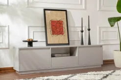 Mobile TV grigio 160x29x42h cm 3 ante - Morrigan