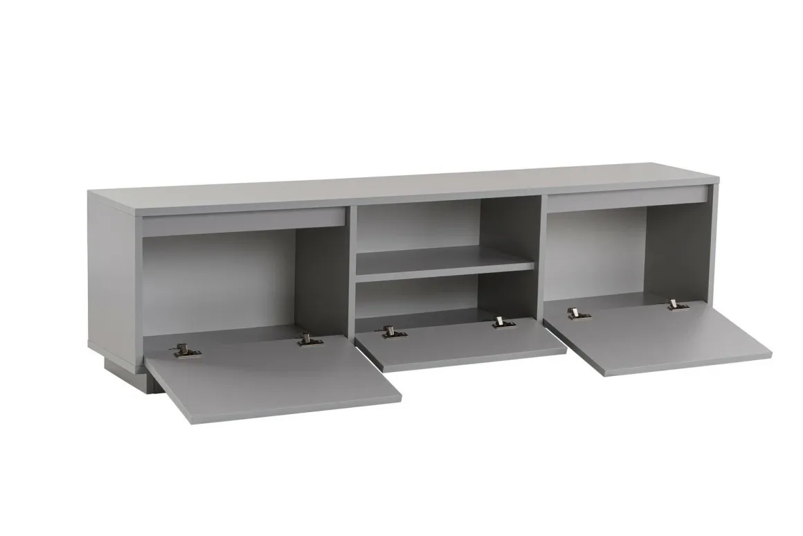 Mobile TV grigio 160x29x42h cm 3 ante - Morrigan