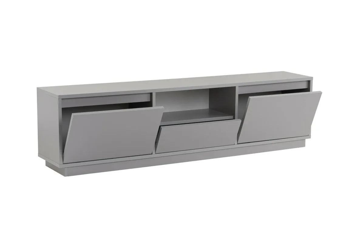Mobile TV grigio 160x29x42h cm 3 ante - Morrigan