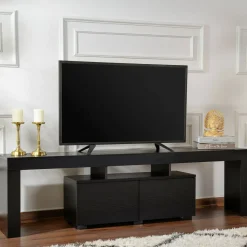 Mobili Porta Tv > Dmora Mobile TV 180x31x50h cm 2 ante - Andarna Nero