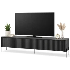 Mobile TV nero 190x39x50h cm 4 ante - Brembana