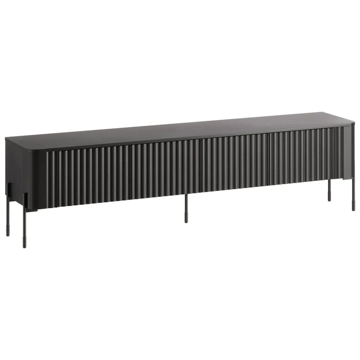 Mobile TV nero 190x39x50h cm 4 ante - Brembana