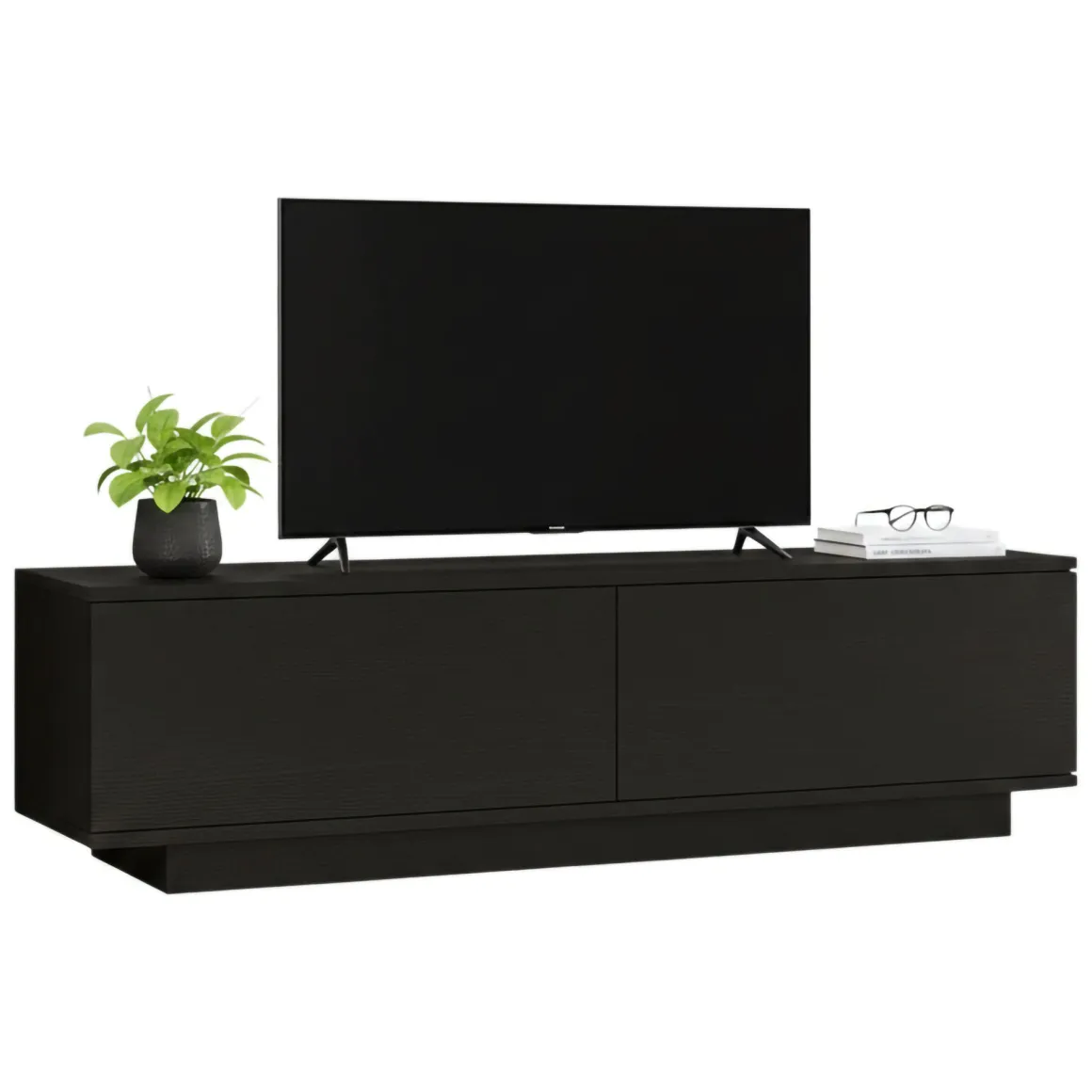 Mobile TV nero 140x35x38h cm 2 ante - Goro
