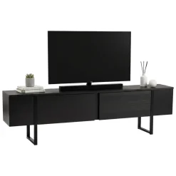 Mobile TV nero 180x29x50h cm 2 ante - Lilith