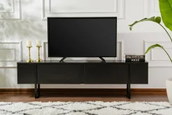 Mobile TV nero 180x29x50h cm 2 ante - Lilith
