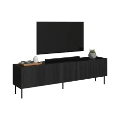 Mobile TV nero 200x42x52h cm 4 ante - Priocca