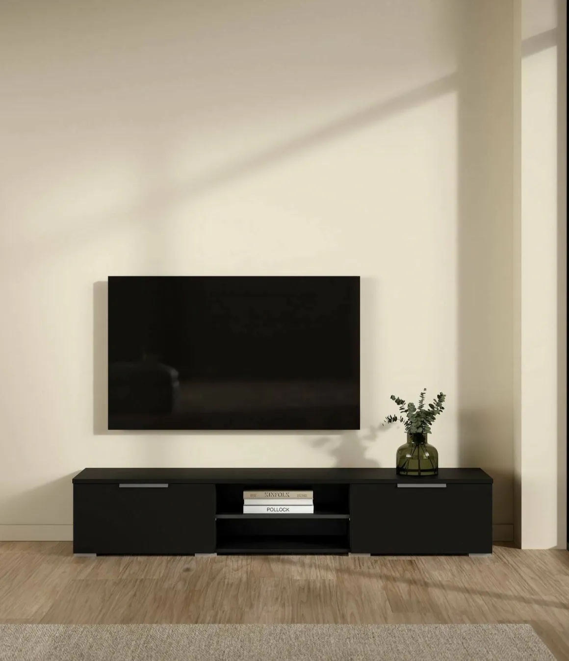 Mobile TV nero 172x39x33h cm in legno - Ammiro