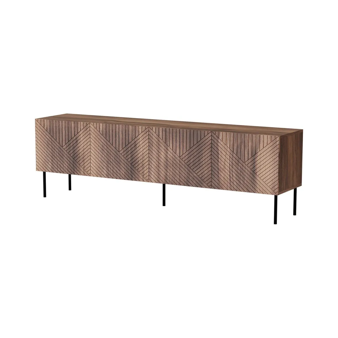 Mobile TV noce 190x40x58h cm 4 ante - Marea