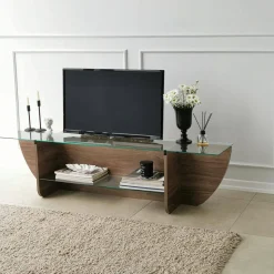 Mobile TV noce 158x35x40h cm in legno - Kasuga