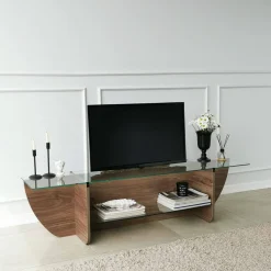Mobile TV noce 158x35x40h cm in legno - Kasuga