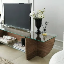 Mobile TV noce 158x35x40h cm in legno - Kasuga