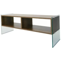 Mobili Porta Tv|Salotto > Dmora Mobile TV noce 120x35x45h cm in legno - Winifred Marrone Noce