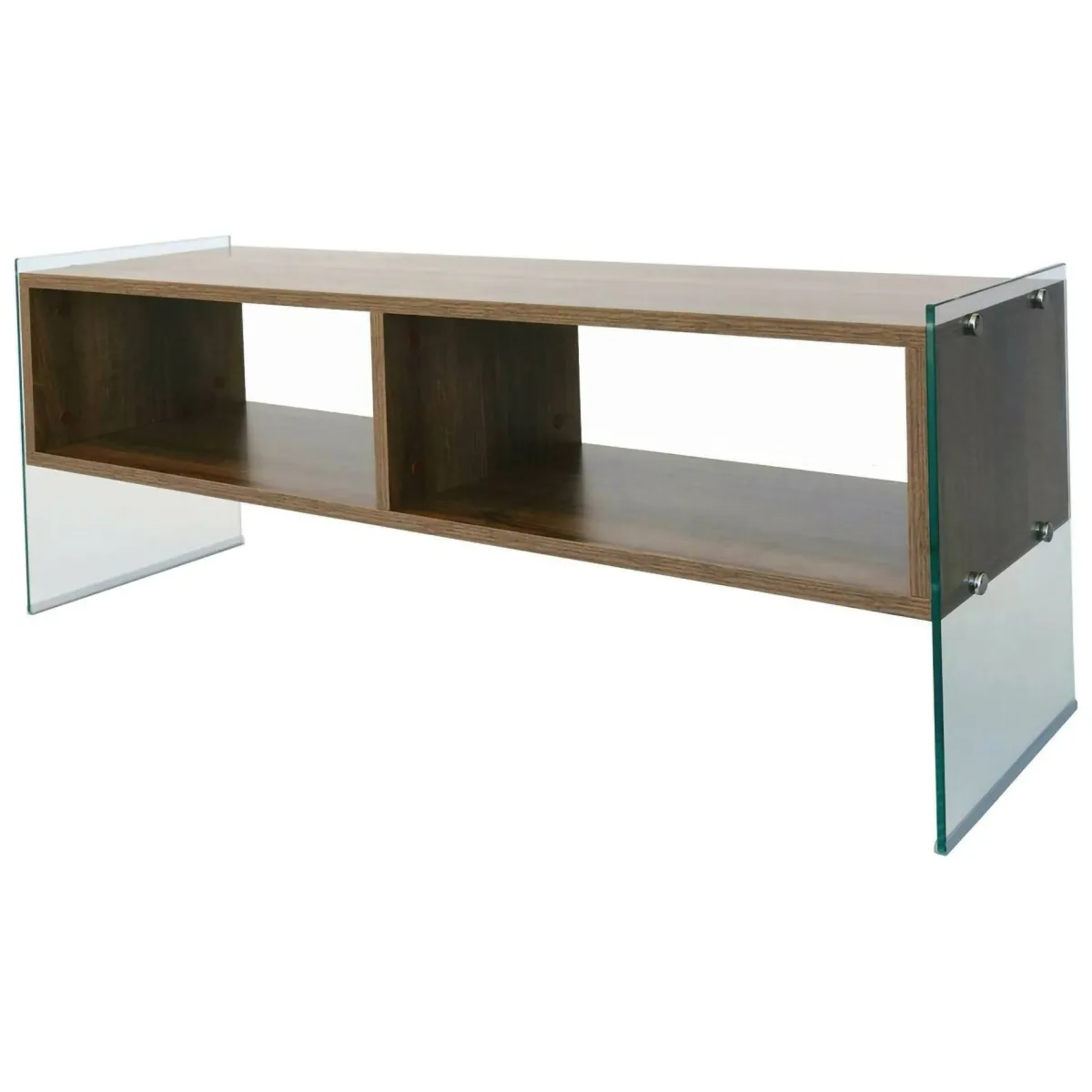 Mobili Porta Tv|Salotto > Dmora Mobile TV noce 120x35x45h cm in legno - Winifred Marrone Noce