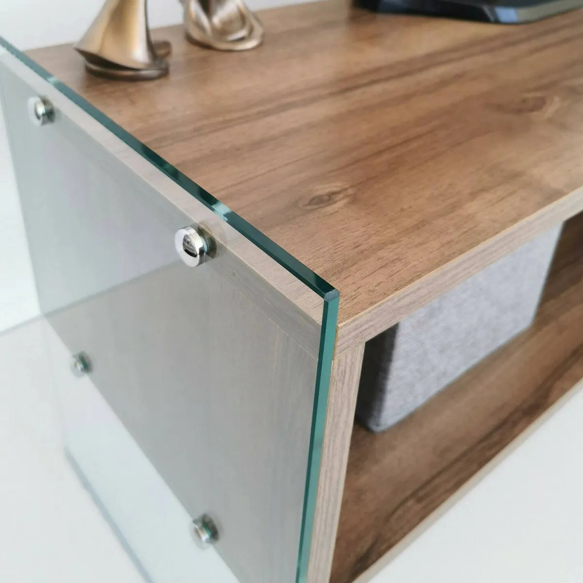 Mobili Porta Tv|Salotto > Dmora Mobile TV noce 120x35x45h cm in legno - Winifred Marrone Noce