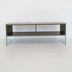 Mobili Porta Tv|Salotto > Dmora Mobile TV noce 120x35x45h cm in legno - Winifred Marrone Noce