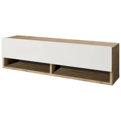 Mobile TV quercia e bianco 100x31x29h cm in legno - Iva