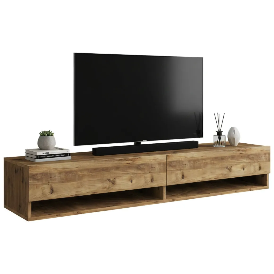 Mobile TV quercia 180x31x29h cm 2 ante - Compasso
