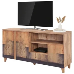 Mobile TV quercia 160x45x76h cm 3 ante e 1 cassetto - Bucarest