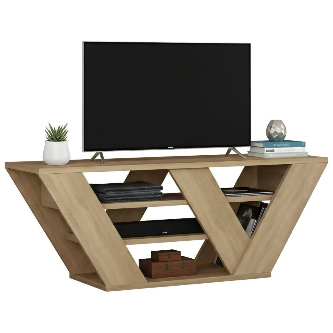 Mobile TV quercia 110x30x40h cm in legno - Amazzonite