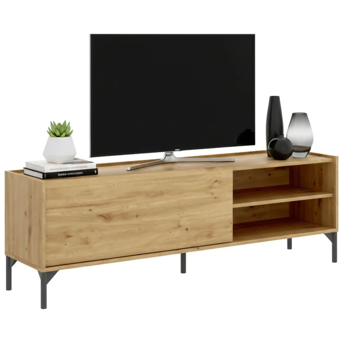 Mobile TV rovere nodi 155x43x47h cm modulabile - Allesia