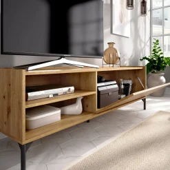Mobile TV rovere nodi 155x43x47h cm modulabile - Allesia