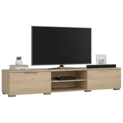 Mobili Porta Tv > Dmora Mobile TV rovere 172x39x33h cm in legno - Ammiro Marrone Rovere