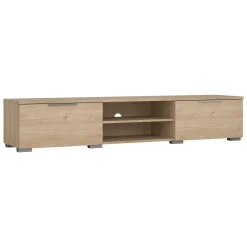 Mobili Porta Tv > Dmora Mobile TV rovere 172x39x33h cm in legno - Ammiro Marrone Rovere